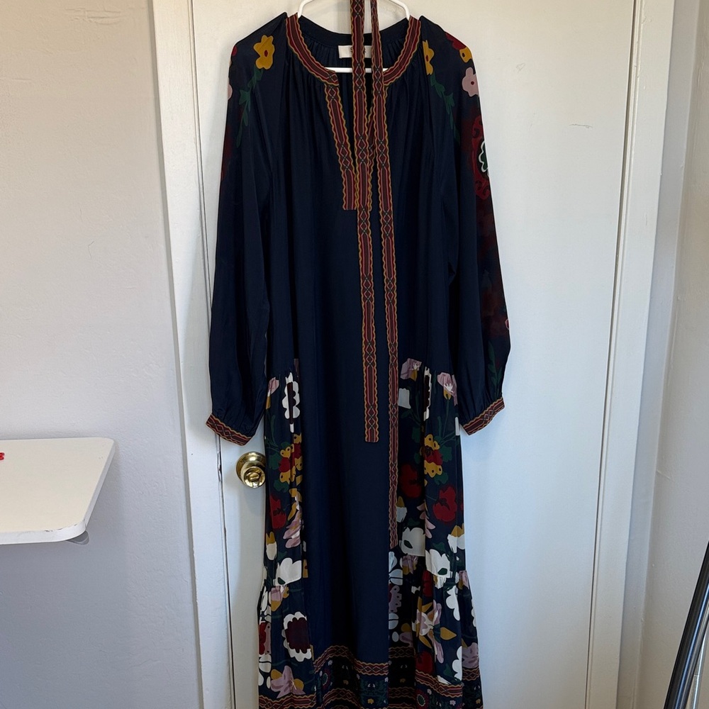 Sea New York Cassia Print Long Sleeve Dress Size L Designer Midi - Picture 5 of 7
